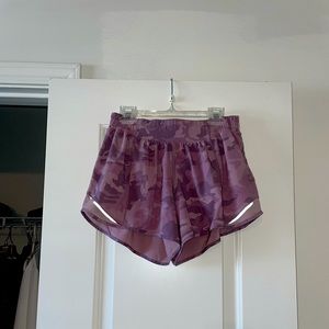Camo-print Lululemon running shorts